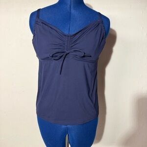 Navy Blue Ruched Camisole Top